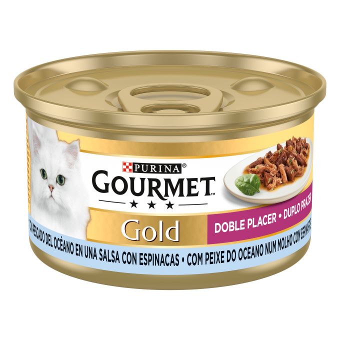 PURINA® GOURMET® Gold   Doble placer con Pescado del Océano