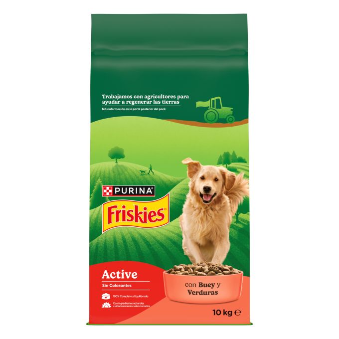 PURINA® FRISKIES®  Active con Buey y Verduras