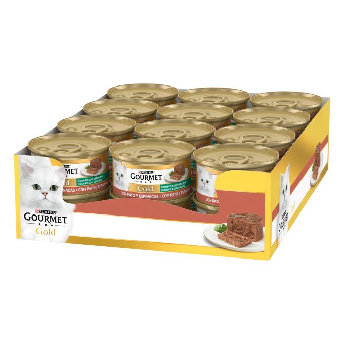 PURINA® GOURMET® Gold   Mousse Pato y Espinacas