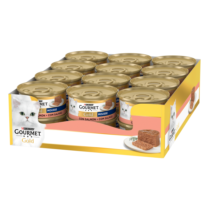 PURINA® GOURMET® Gold   Mousse Salmón