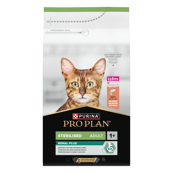 PURINA® PRO PLAN®  Gato STERILISED Adult 1+ RENAL PLUS Salmón