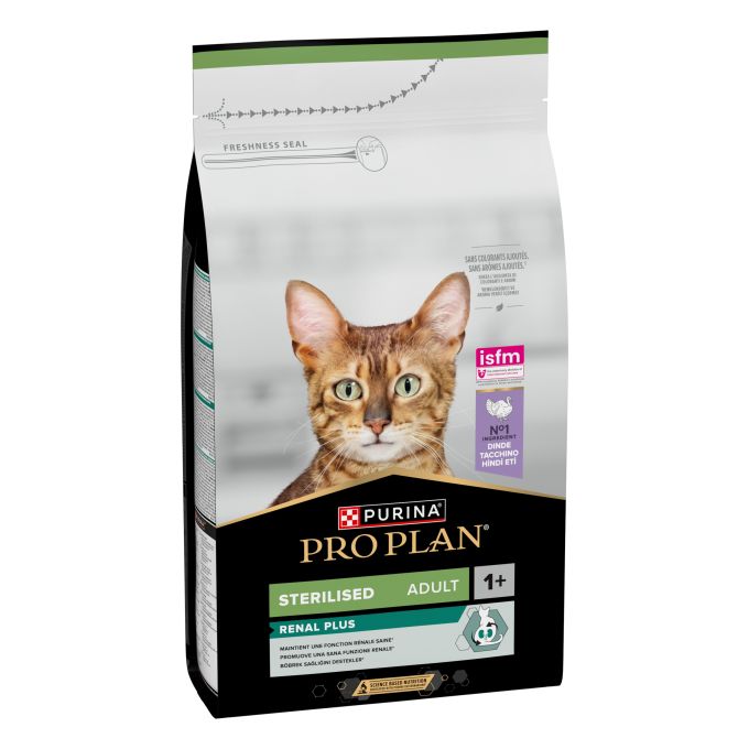 PURINA® PRO PLAN®  Gato STERILISED Adult 1+ RENAL PLUS Pavo