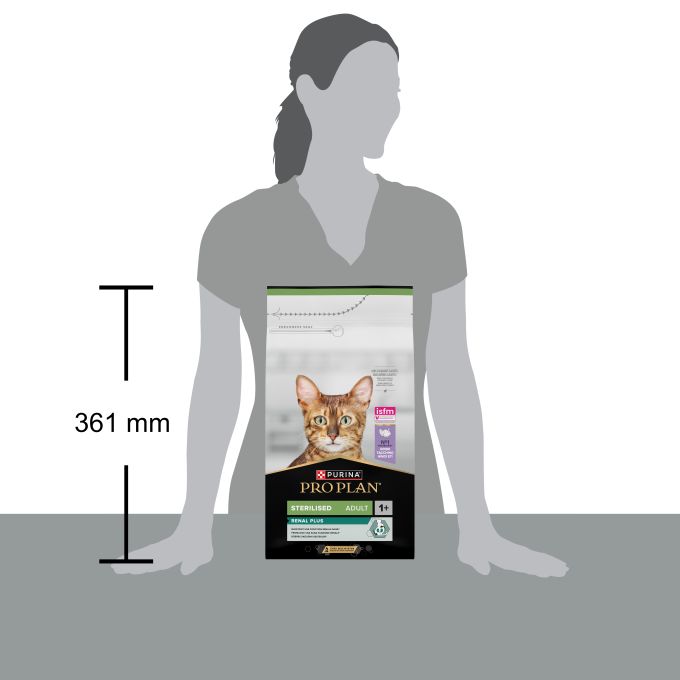 PURINA® PRO PLAN®  Gato STERILISED Adult 1+ RENAL PLUS Pavo