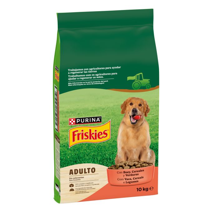 PURINA® FRISKIES®  Adulto con Buey, Cereales y Verduras