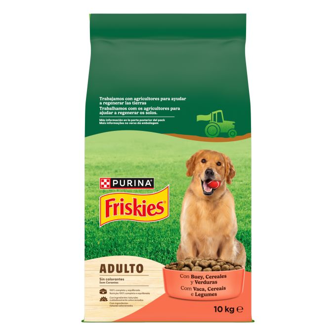 PURINA® FRISKIES®  Adulto con Buey, Cereales y Verduras