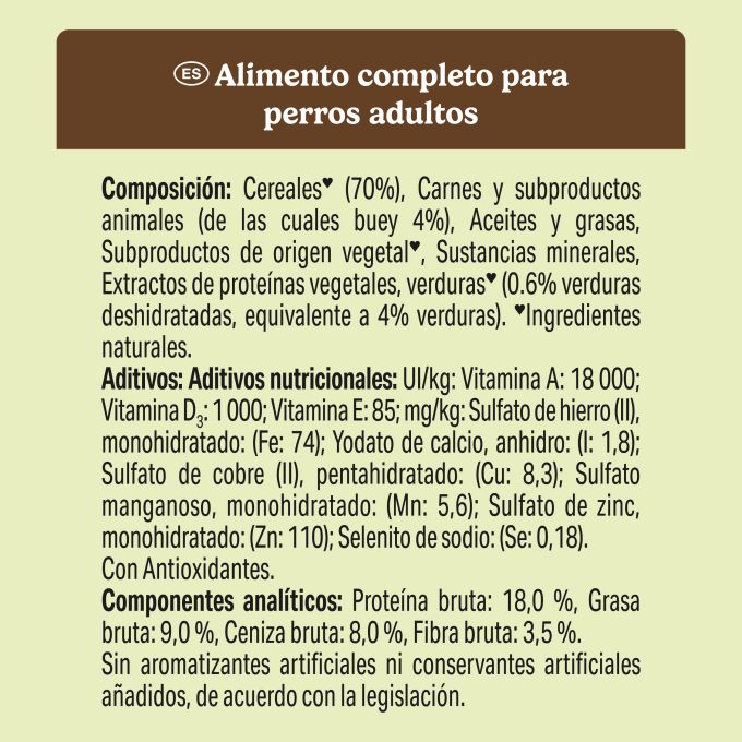 PURINA® FRISKIES®  Adulto con Buey, Cereales y Verduras