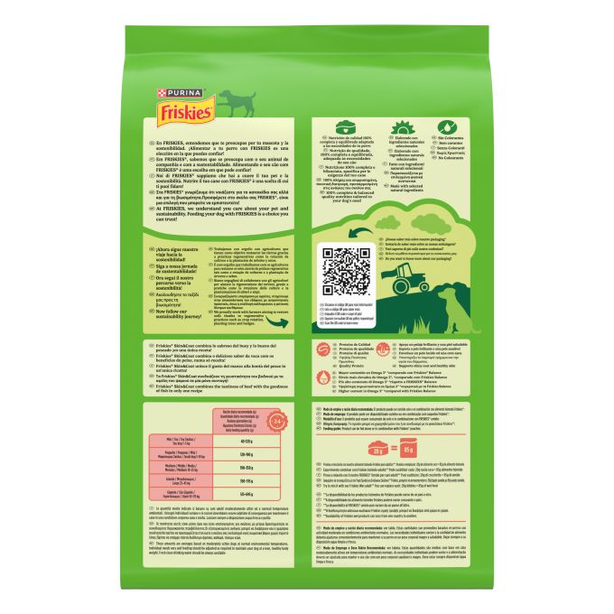 PURINA® FRISKIES®  Skin&Coat con Buey, Pescado y Verduras