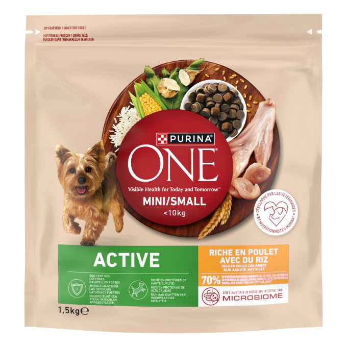 PURINA® ONE®  Activo Perro Pollo y Arroz
