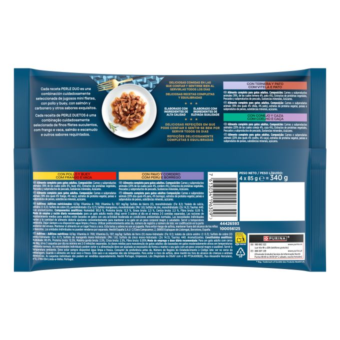 PURINA® GOURMET® Perle Finas Láminas DUO con Carnes Delicadas