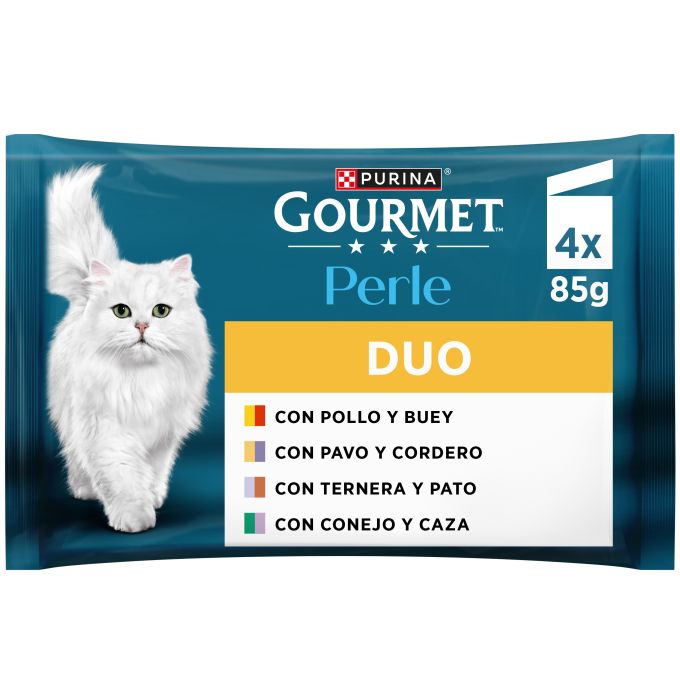 PURINA® GOURMET® Perle Finas Láminas DUO con Carnes Delicadas