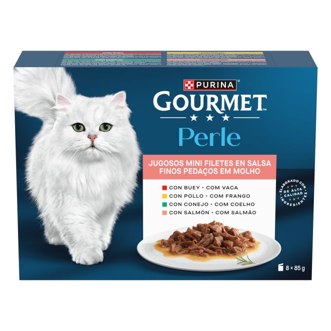 PURINA® GOURMET® Perle Finas Láminas en Salsa Surtido