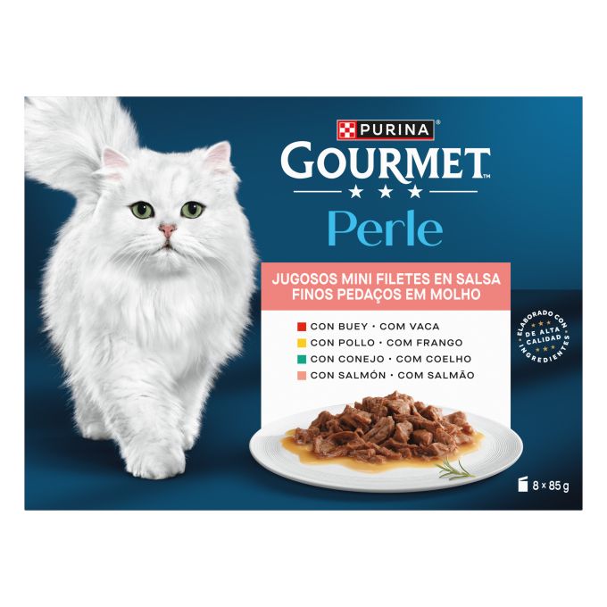 PURINA® GOURMET® Perle Finas Láminas en Salsa Surtido