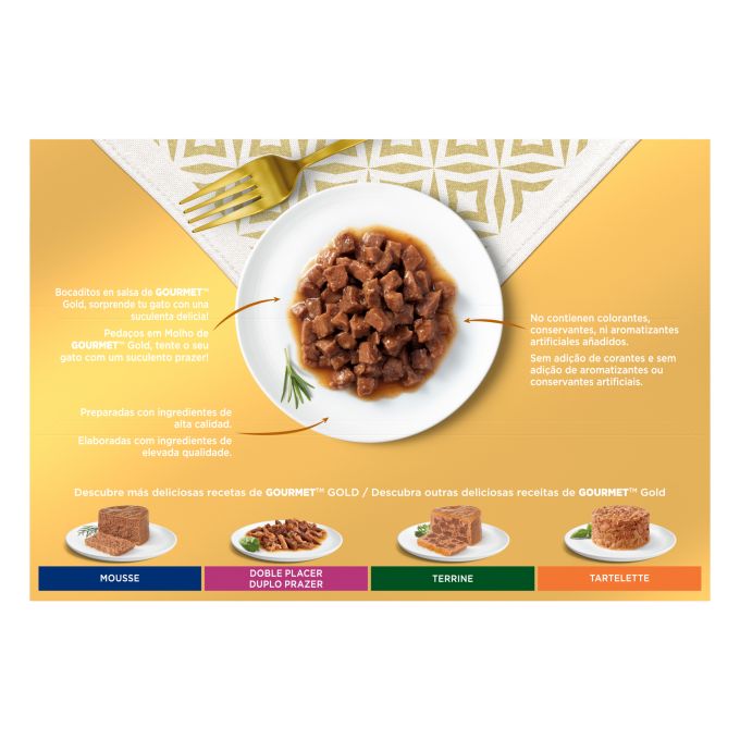 PURINA® GOURMET® Gold  Bocaditos en Salsa Pack Surtido