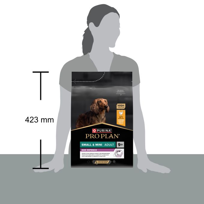 PURINA® PRO PLAN®  Small & Mini Adult 9+ AGE DEFENCE Pollo