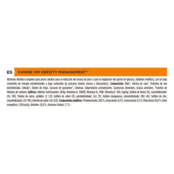 PURINA® PRO PLAN® VETERINARY DIETS  CANINE OM Obesity Management