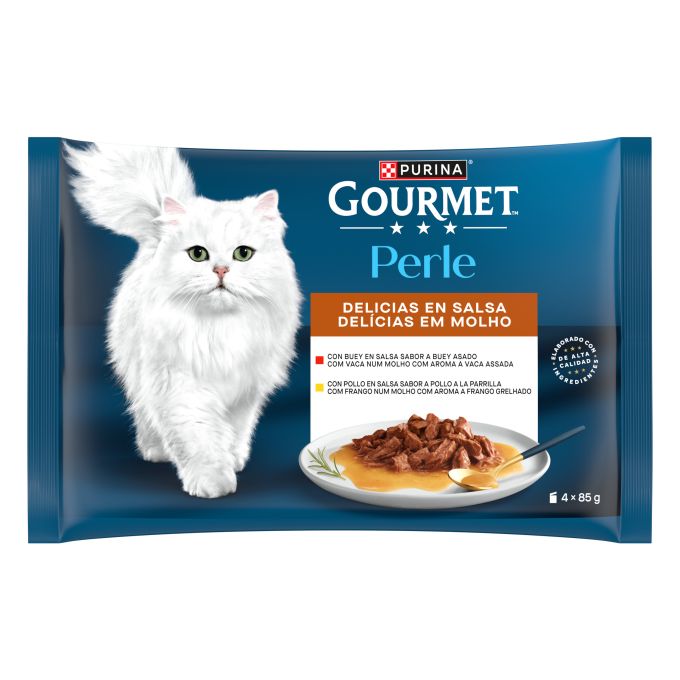 PURINA® GOURMET® Perle Delicias en Salsa Con Pollo y Buey