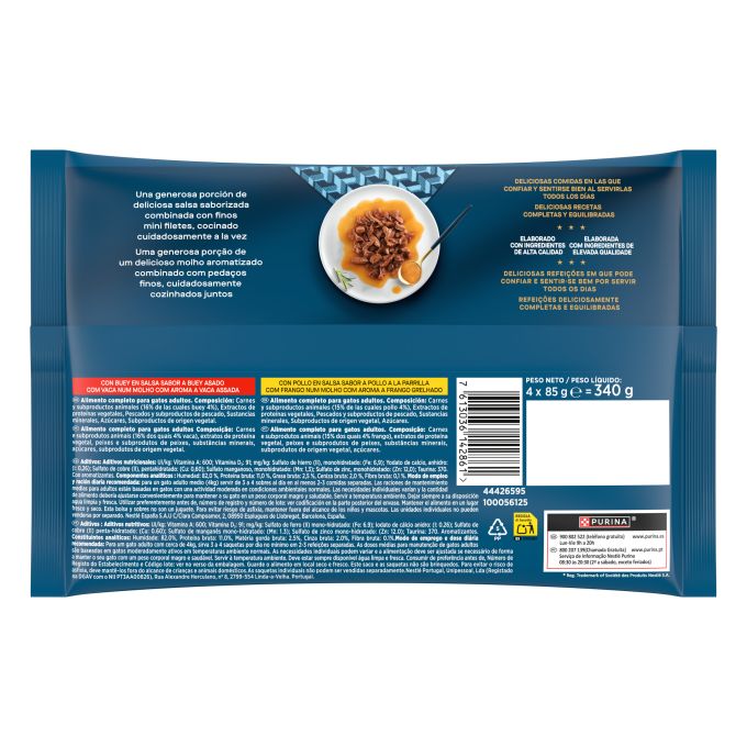 PURINA® GOURMET® Perle Delicias en Salsa Con Pollo y Buey