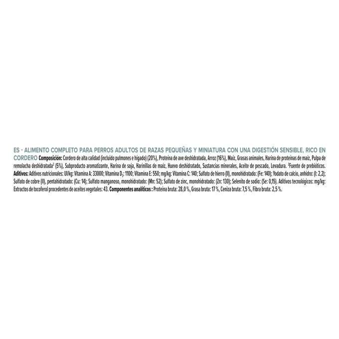 PURINA® PRO PLAN®  Small & Mini Adult SENSITIVE DIGESTION Cordero