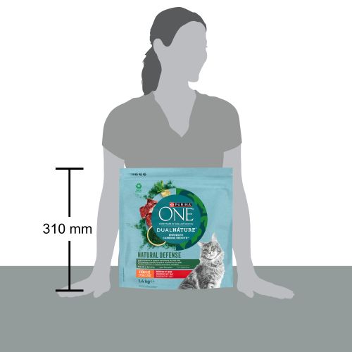 PURINA ONE® DualNature® Natural Defense Esterilizado con Spirulina, ingrediente N 1 Buey
