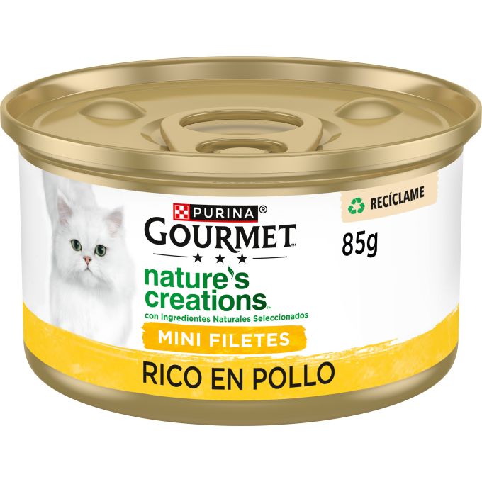 PURINA® GOURMET® Nature's Creations Mini Filetes rico en pollo