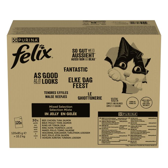 PURINA® FELIX® Fantastic Selección de Sabores en Gelatina