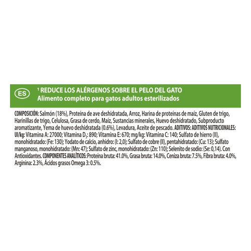 PURINA® PRO PLAN® LIVECLEAR® Sterilised Adult 1+ years Rico en salmón
