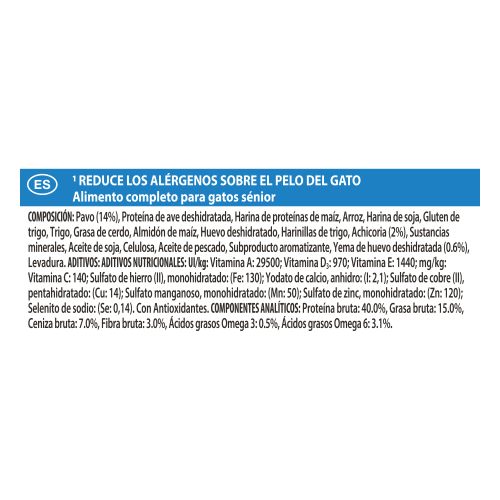 PURINA® PRO PLAN® LIVECLEAR® Sterilised Senior 7+ years Rico en pavo
