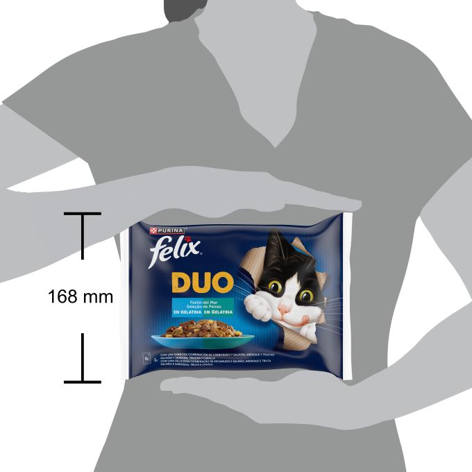 PURINA® FELIX® DUO Festín del Mar en Gelatina