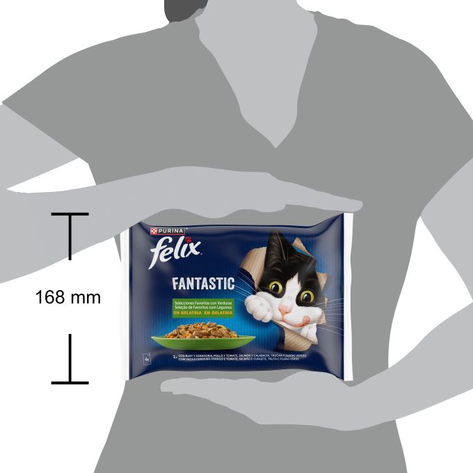 PURINA® FELIX® Fantastic Selección con Verduras en Gelatina