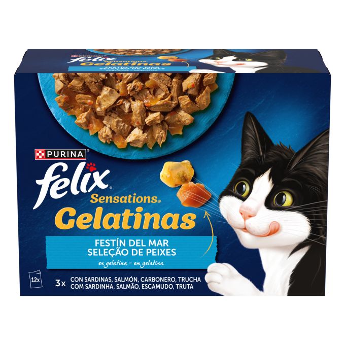 PURINA® FELIX® Sensations Festín del Mar en Gelatina
