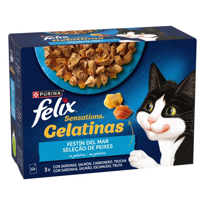 PURINA® FELIX® Sensations Festín del Mar en Gelatina