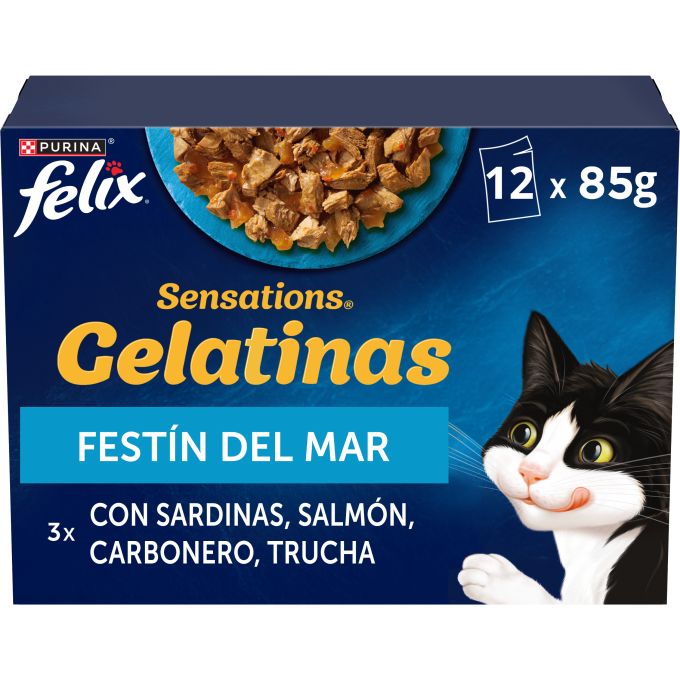 PURINA® FELIX® Sensations Festín del Mar en Gelatina