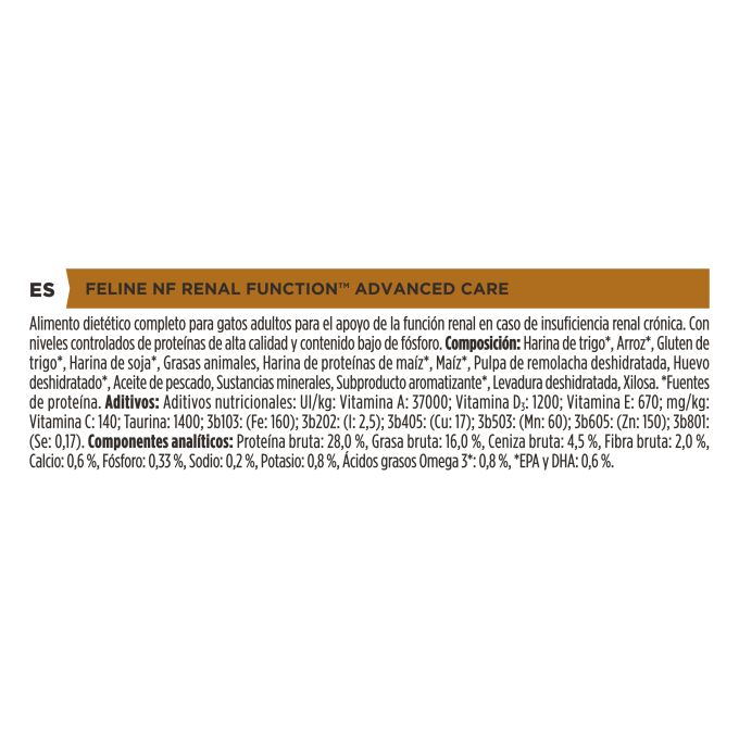 PURINA® PRO PLAN® VETERINARY DIETS  FELINE NF Renal Function Advanced Care