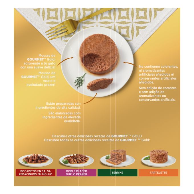 PURINA® GOURMET® Gold   Mousse Pescado del Océano