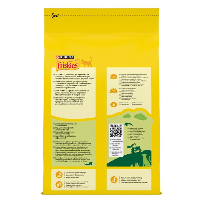 PURINA® FRISKIES®  Adulto con Conejo, Pollo y Verduras