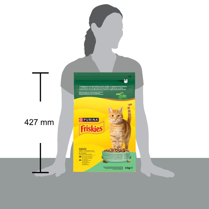 PURINA® FRISKIES®  Adulto con Conejo, Pollo y Verduras