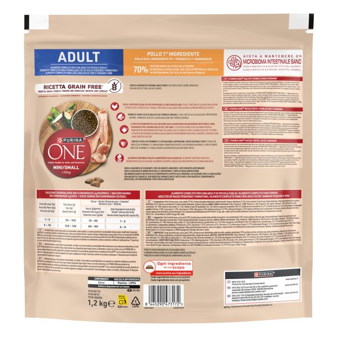 PURINA® ONE®  Adulto Perro Mini Grain Free con Pollo