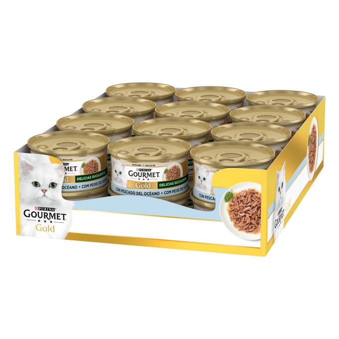 PURINA® GOURMET® Gold  Delicias Suculentas Pescado del Océano