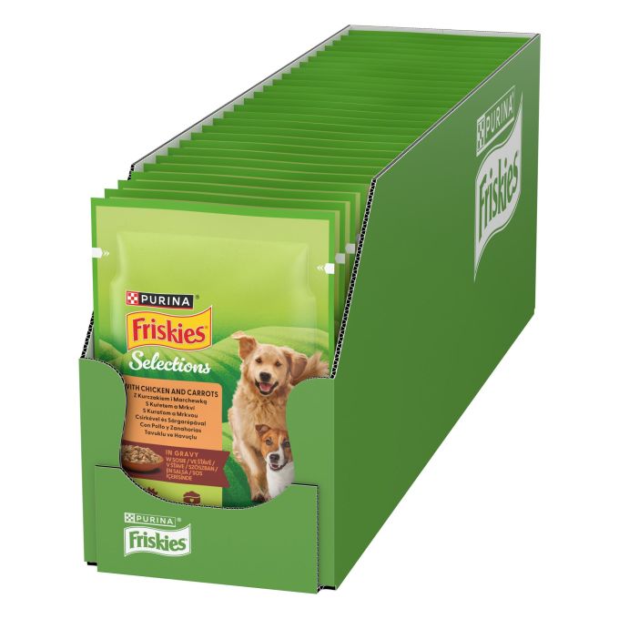 PURINA® FRISKIES® Selections Adulto con Pollo y Zanahorias en Salsa