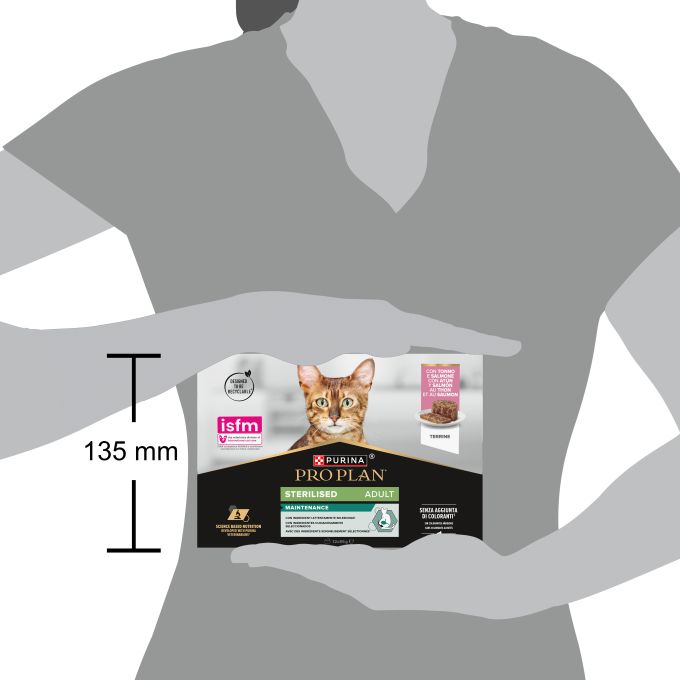 PURINA® PRO PLAN®  Gato Adulto STERILISED MAINTENANCE Terrina con atún y salmón