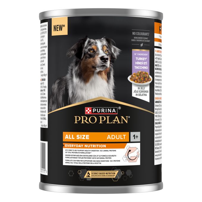 PURINA® PRO PLAN® All size Adult rico en Pavo en Gelatina. Lata
