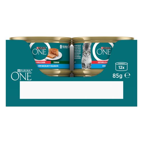 Purina® ONE® esterilizado Terrine con Bacalao y Calabacín