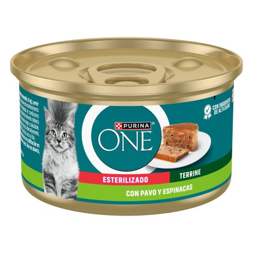 Purina® ONE® esterilizado terrine con pavo y espinacas 85g