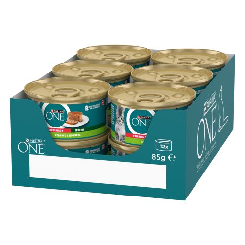 Purina® ONE® esterilizado terrine con pavo y espinacas 85g