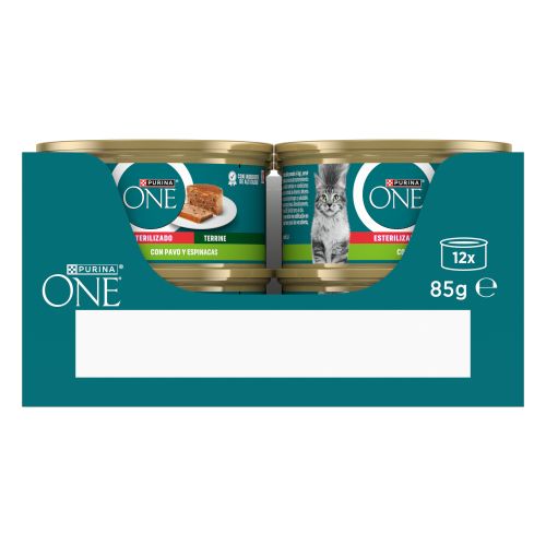 Purina® ONE® esterilizado terrine con pavo y espinacas 85g