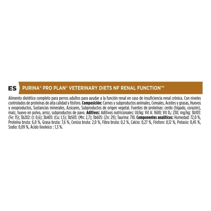 PURINA® PRO PLAN® VETERINARY DIETS  CANINE NF Renal Function Lata