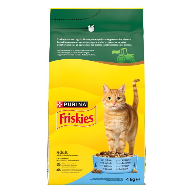 PURINA® FRISKIES®  Adulto con Salmón y Verduras