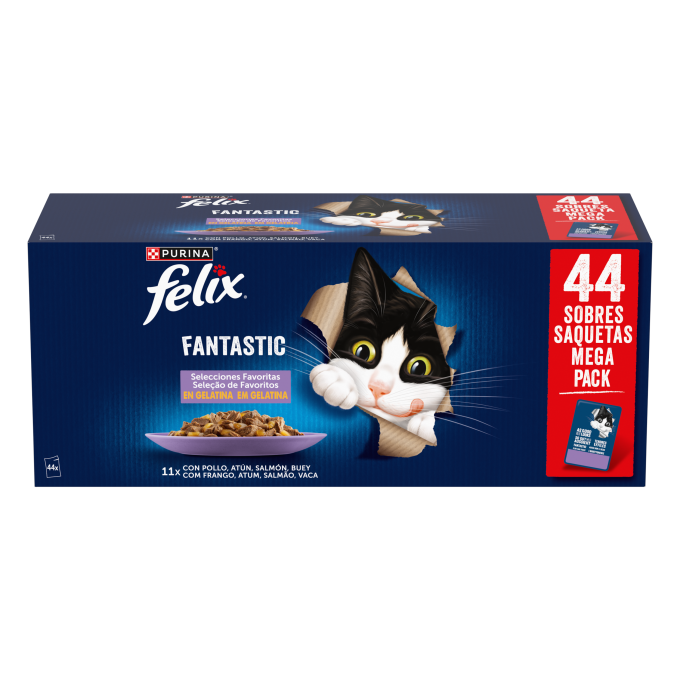 PURINA® FELIX® Fantastic Selección de Sabores en Gelatina.