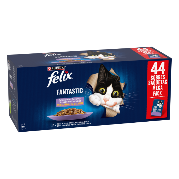 PURINA® FELIX® Fantastic Selección de Sabores en Gelatina.