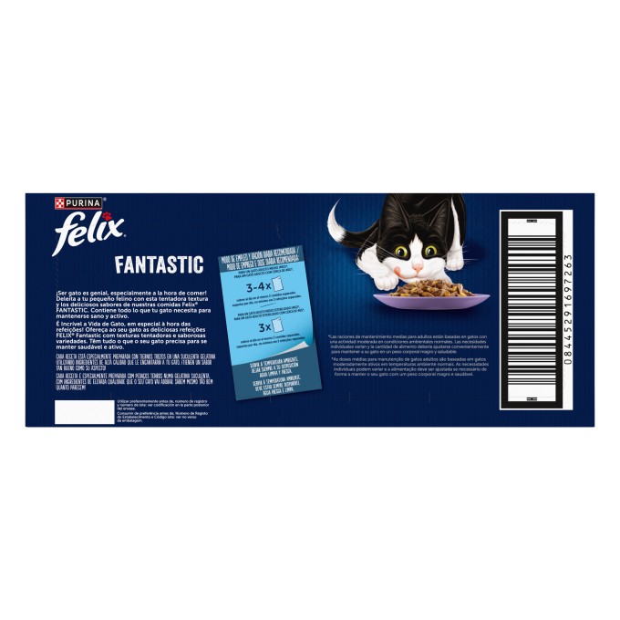 PURINA® FELIX® Fantastic Selección de Sabores en Gelatina.